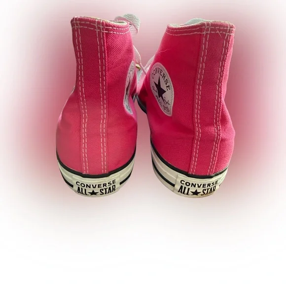 Converse Fuchsia Canvas High-Tops sz 8.5 womens - Picture 5 of 10